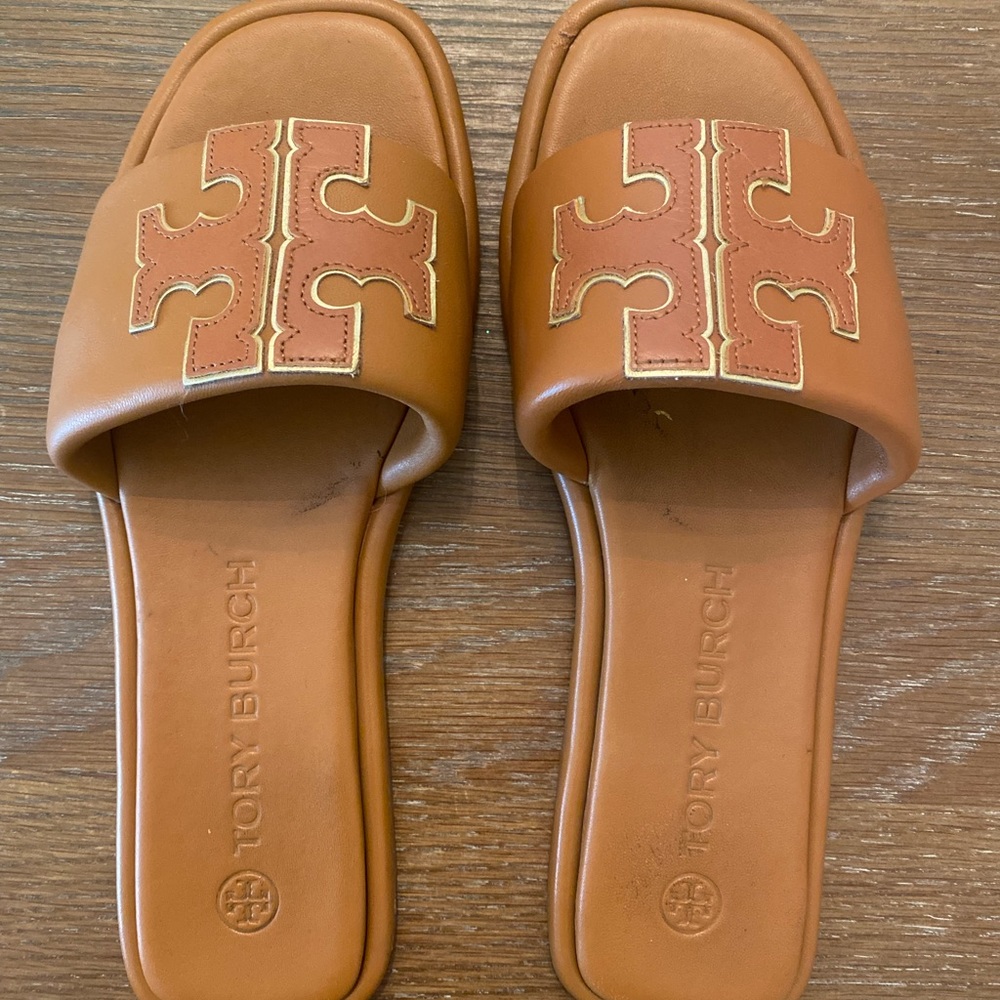Tory Burch Sandals Camel Brown Size 9